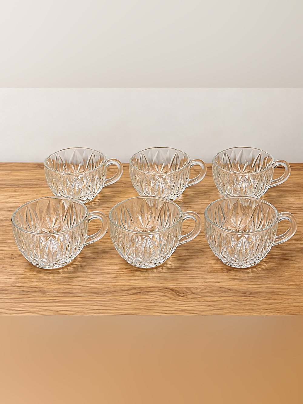 Vintage Hazelware Brockway Williamsport M4086 Glass Punch Cups Set of 6 Clear